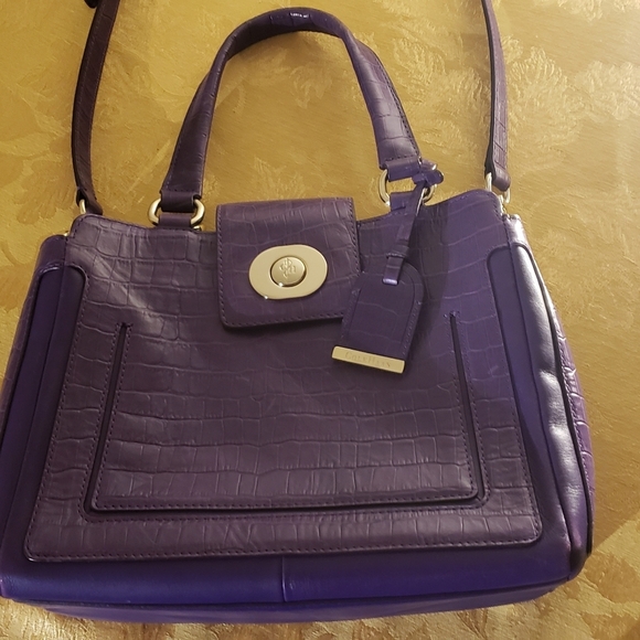 COLE HAAN Purple Alligator Leather  Medium purse